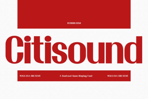 Citisound: A Modern Sans Serif Typeface for Digital Design