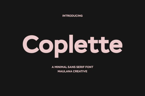 Coplette: A Minimal Sans Serif Typeface for Modern Web Design