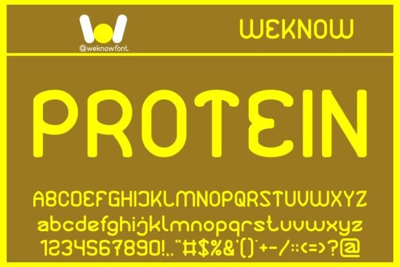 Protein Font: A Clean Sans Serif for Modern Brand Identity